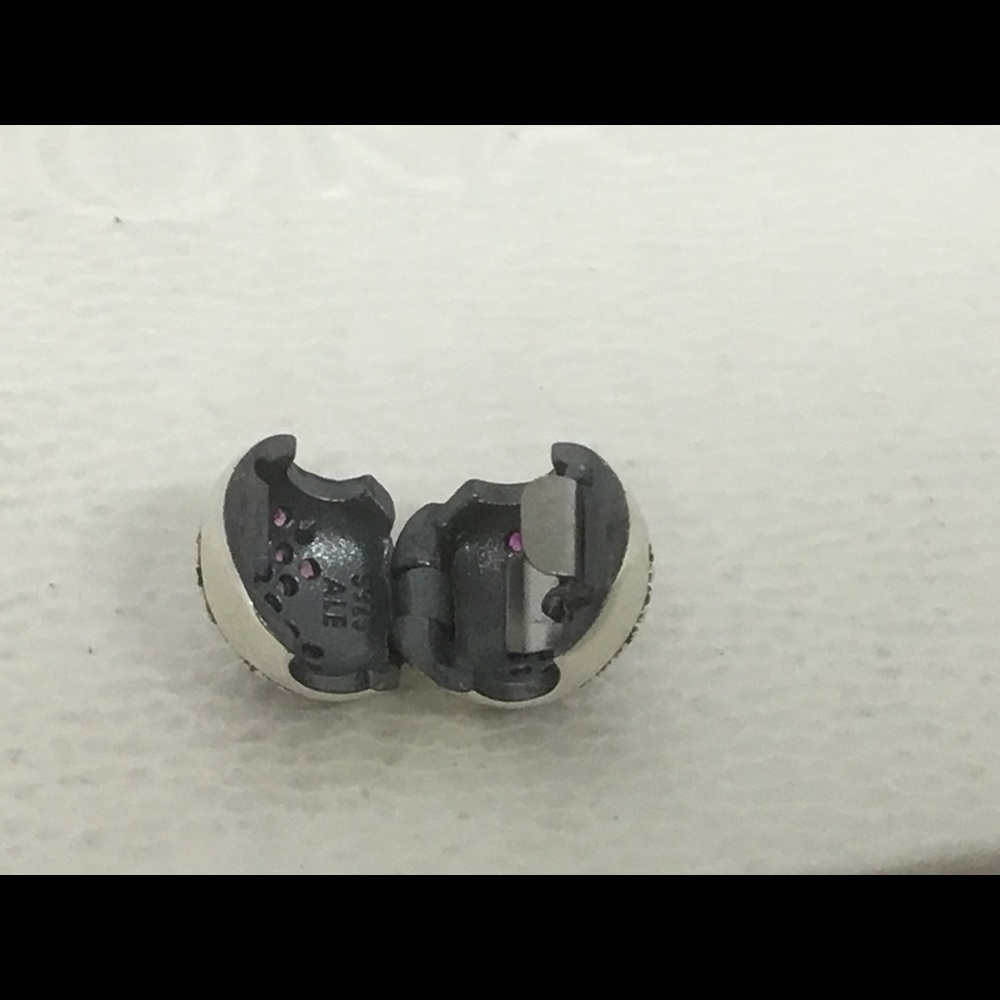 Pandora Red CZ Sparkling Heart Clip - Picture 3 of 3